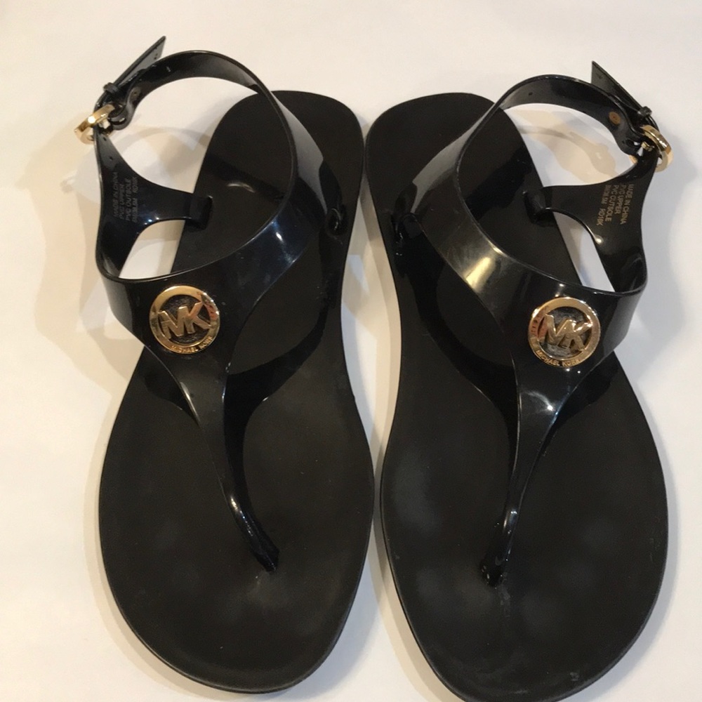 Micheal Kors jellies black sandals size 8